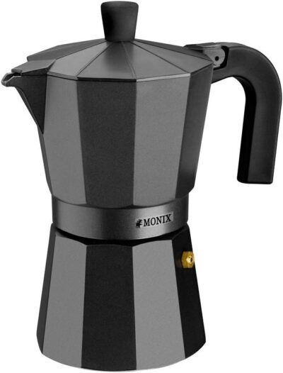 Monix Vitro Noir | Cafetera Italiana de Aluminio 12 Tazas...