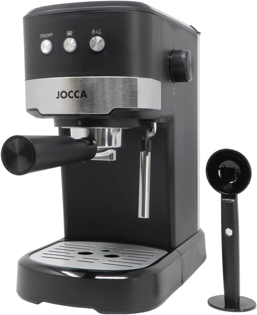 Jocca – Cafetera Espresso 20 Bares con Vaporizador | 1100W...