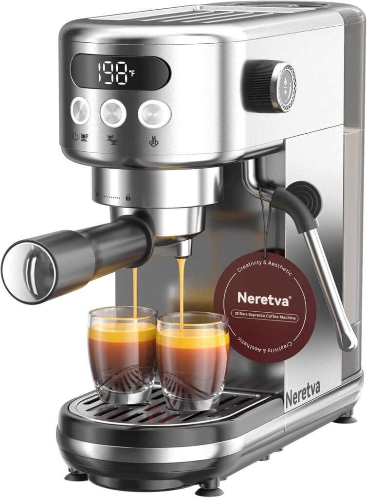 Neretva Cafetera, 20 Bares Cafetera Espresso 1350W...